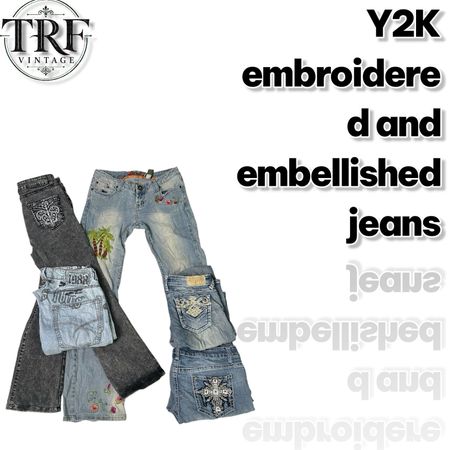Embellished and embroidered jeans # 191
