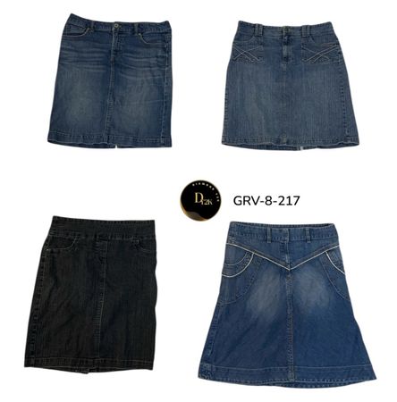 Women’s Vintage Denim Long Skirt – Elegant Y2K Everyday Wear. (GRV-8-217)