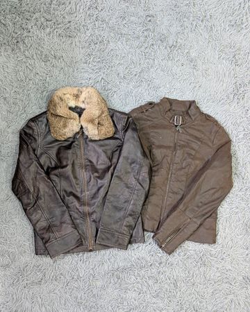 ***Veste en cuir zippée Y2K – Style rétro audacieux des années 2000