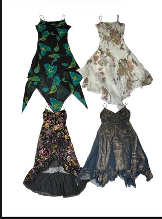 Robe perlée et florale Y2K | V-T525