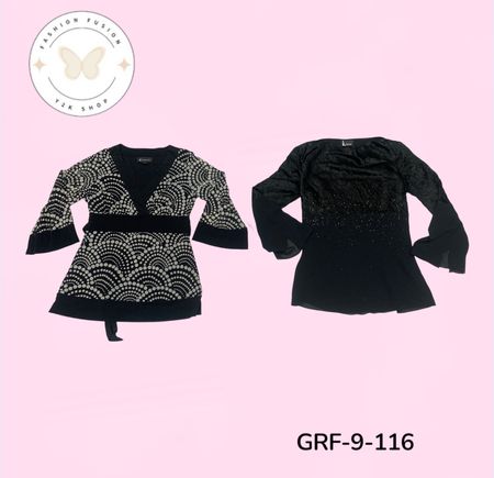 Vintage Y2K Poly long sleeve Blouses | Women’s 2000s Blouse Collection (GRF-9-116)