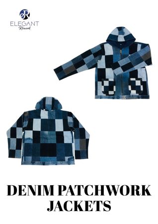 Upcycled Patchwork Denim Jackets - EVR0107