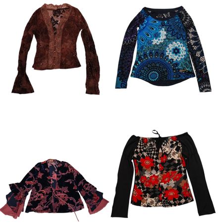 Y2K Retro Long Sleeve Tops