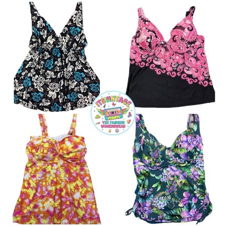 Pacote de 12pcs de Top Cami Vintage Floral & Impresso Y2K – VR396