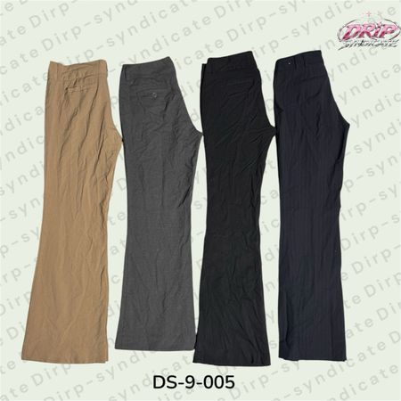 Y2K Poly Pants – Trendy Retro Wide-Leg Streetwear Trousers (DS-9-005)