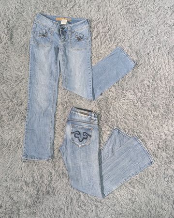 ***Y2K Low & Mid Rise Embroidered Jeans