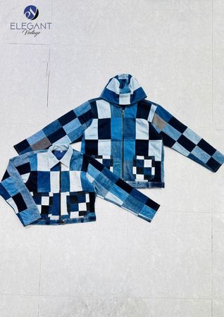 Vêtements en Denim Patchwork Recyclés - EVR0597