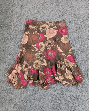 CN**1012**Y2K Cotton Skirt Romantic Floral Cottagecore Vibe