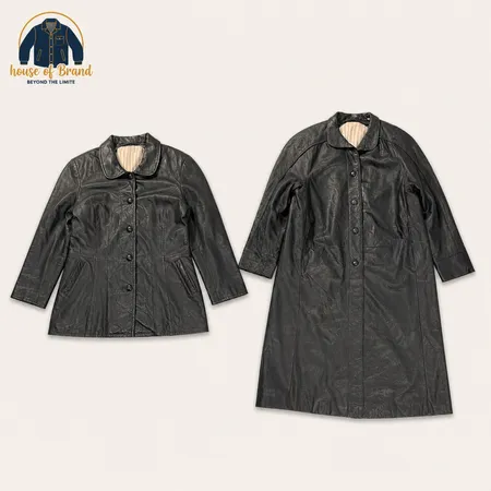 Leather trenchcoats
