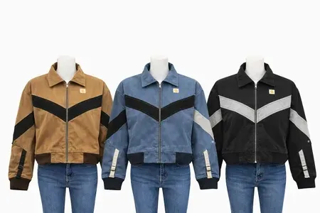 CR2222  Upcycled Crop Carhartt jacket