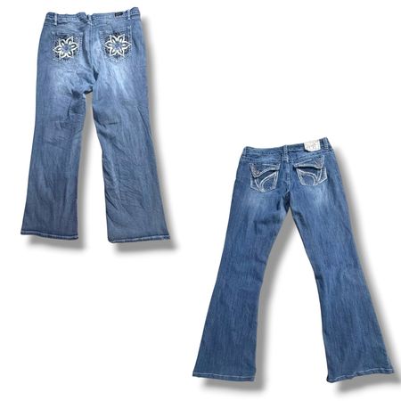 Bootcut embellish flared jeans