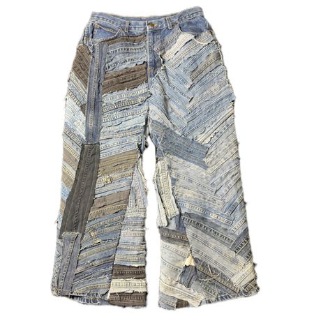 Upcycled Zero Waist Baggy Jeans
