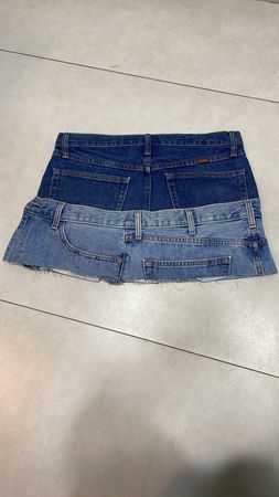 Upcycled levi's skirt