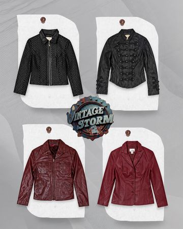 Veste en cuir Y2K
