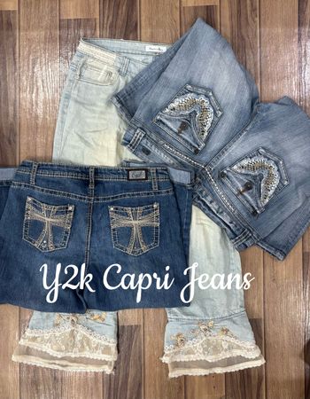 Y2k Capri Jeans——10 Stück