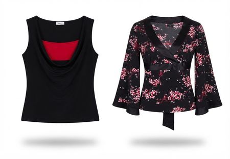 (FV-2085)     Vintage Y2K Red & Black Lace Cami Tops Bundle | Grunge Coquette Women’s Wholesale