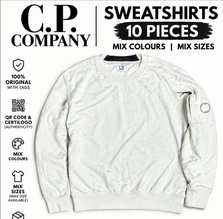 C.P. Company Sweatshirts – 10 Pieces – Mix Colours & Sizes