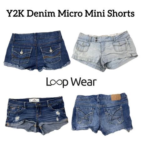 Y2k Denim Micro Mini Shorts