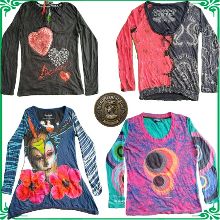 coleção de blusas femininas de mangas longas desiguall y2k moda vintage lott A05