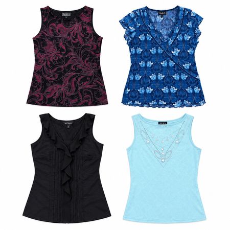Y2K blusas transparentes 10 pcs a 1492