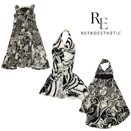 Y2K Einzigartiges Maxi-Kleid RE-3653
