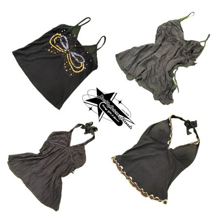 Y2k Gothic Vibe Girl Cami Tops B2F-181