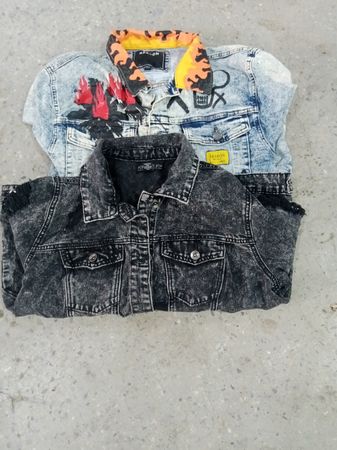 Veste en denim Hip Hop