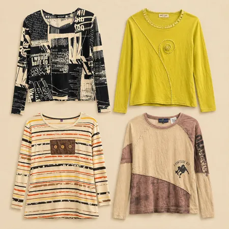 Hauts à manches longues Streetwear Y2K