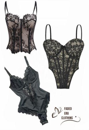 Y2K Corset Bodysuit