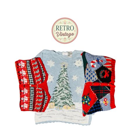 Pull vintage et unique style de Noël |E|