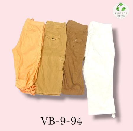 Y2K Vintage Cargo Capri Großhandelsbündel – 11-teilige Auswahl | Verschiedene Stile (VB-9-94)