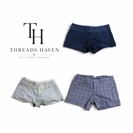 THB0029 Y2K Cotton & Denim Shorts – Vintage Mini Casual Summer Shorts