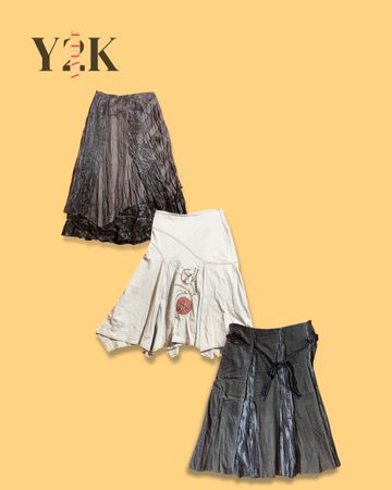 Vintage Y2K Flare & Pleated Skirts (Yv-801)