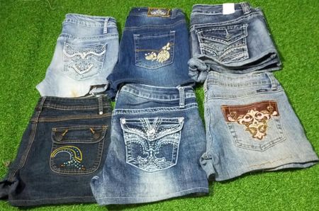 ANGELS JEANS AND OTHER MIX BRANDS MINI SKIRTS (C 449)