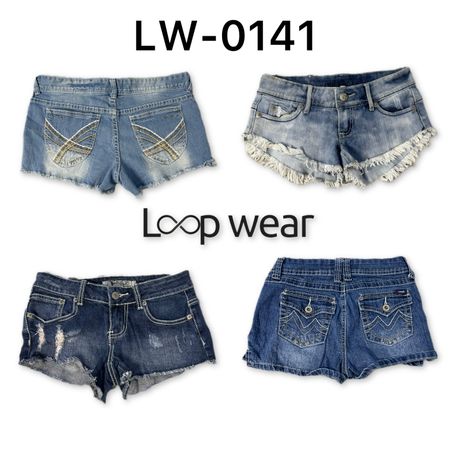 Y2K Denim Mikro Mini Shorts