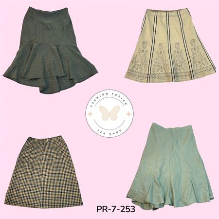 Women's Vintage Y2K Maxi Skirts – Trendy Long Skirt Mix (PR-7-253)