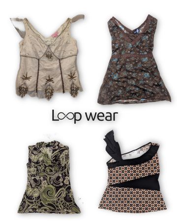 90s / Y2K Grunge Palette Mesh Tops