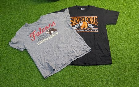7754 - Vintage-Stil Halbarm T-Shirts