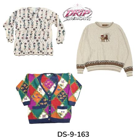 Vintage Cozy Knit Sweater Classic Retro Winter wear (DS-9-163)
