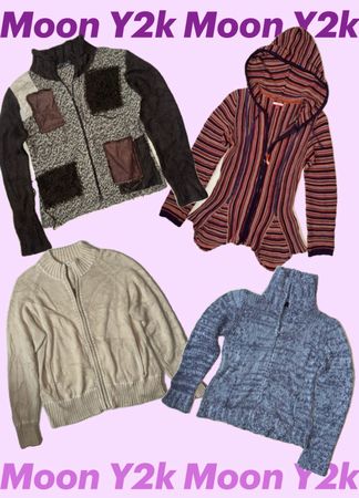Y2k Funky Zip up Jumpers