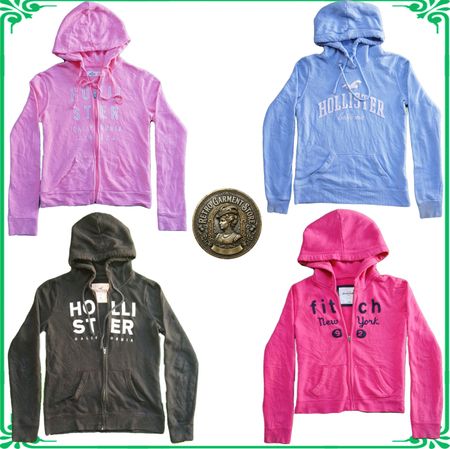 Hollister Abercrombie Y2K Vintage Zip Up Pullover Fashion Hoodies Collection Lot A76
