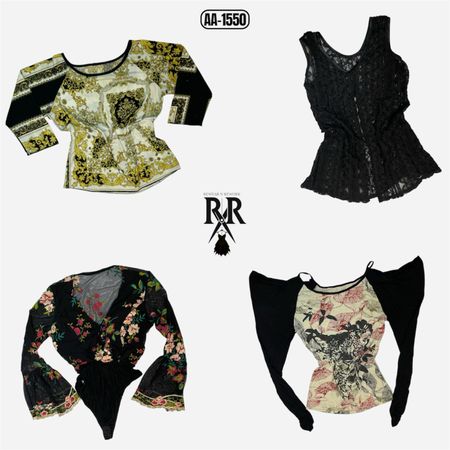 Y2K Black Gothic Mix Tops (AA-1550)