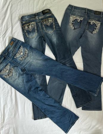 Y2K Embellish Bootcut Jeans B# 310