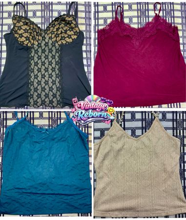 Y2K Vintage Lace & Solid Cami Bundle | VR-400