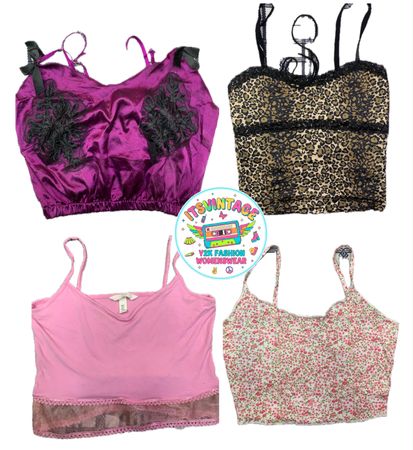 Vintage Y2K Cami & Crop Top Bundle – 12pcs | VR333