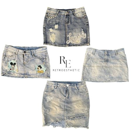 Y2K NYC IT GIRL DENIM MINI SKIRTS RE-3584