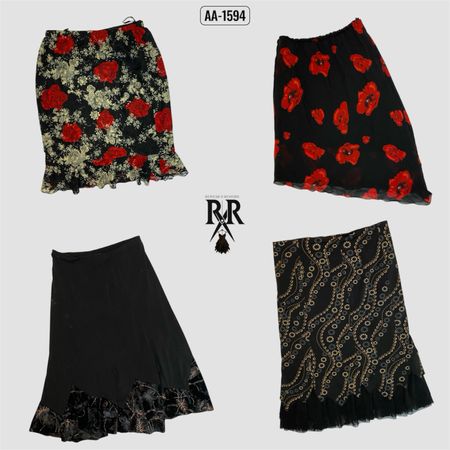 Jupe gothique noire Y2k (AA-1594)
