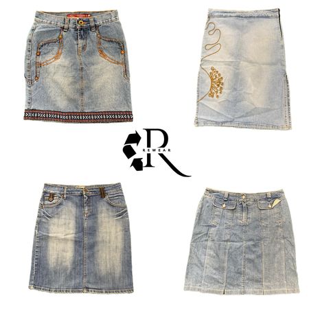 Jupe midi en denim Y2K NYC IT Girl RW-2553