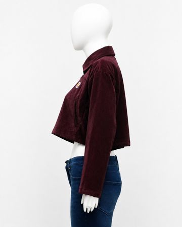 CR1992 UPCYCLED CORDUROY CROPPED ZIP JACKET