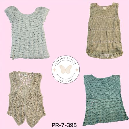 Women’s Crochet Lace Top – Retro Y2K Festival Style (PR-7-395)